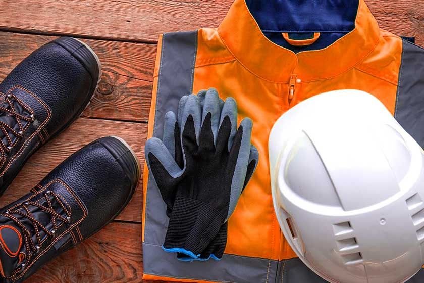 Protective clothing for cutting rebar