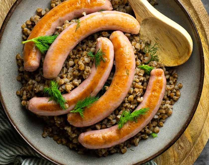 A high protein meal with brats