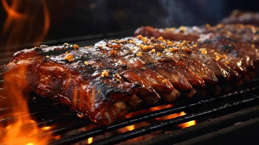 Seasoned ribs grilled over a gummy fire are the best way to smoke ribs