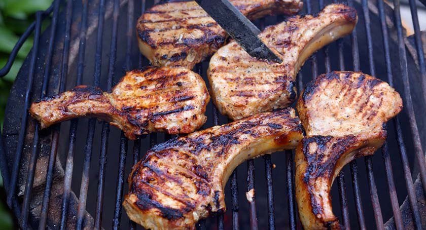 Grilled pork chops