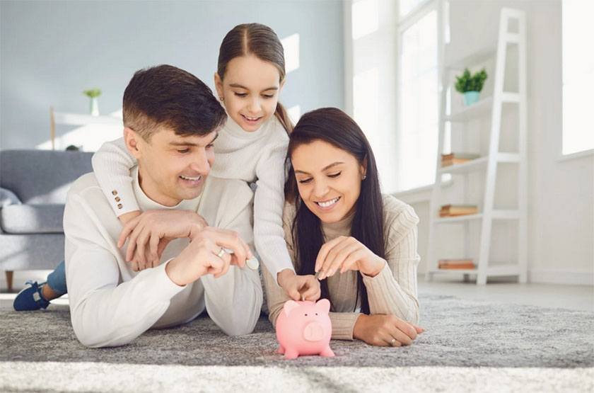 A family performs the best way to save money for kids future